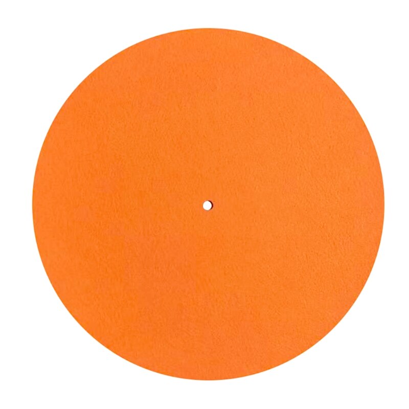 Turntable Mat Slipmat Audiophile 12'' in Platter Vinyl Record Players Anti-Vibr 77HA: Orange