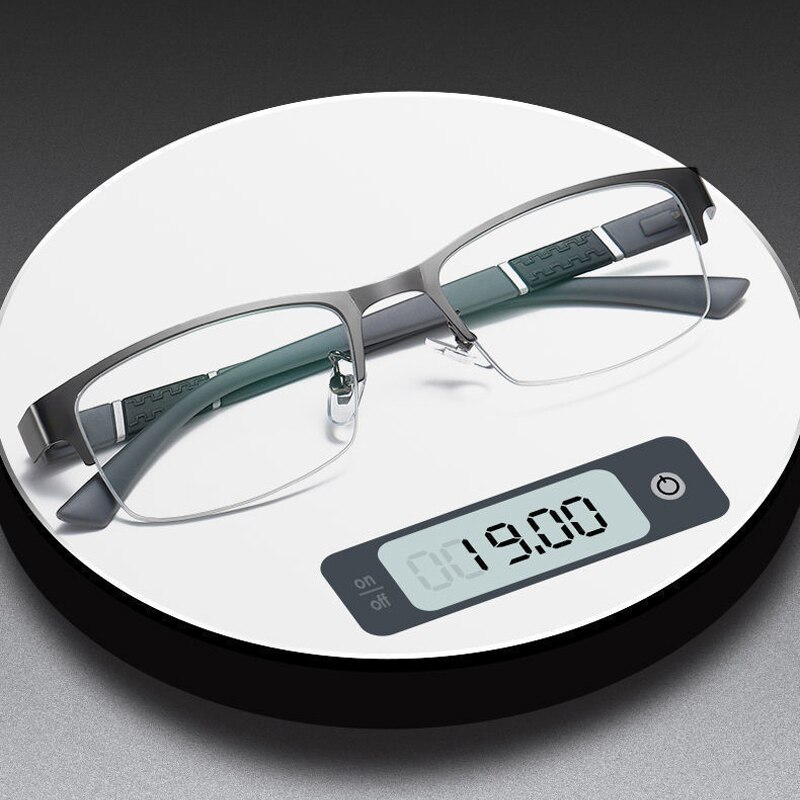 Outdoor Intelligent Photochromic Myopia Glasses Men Women Anti-Blue Ray Anti-fatigue Computer Myopia Eyeglasses Half-Frame 2.5