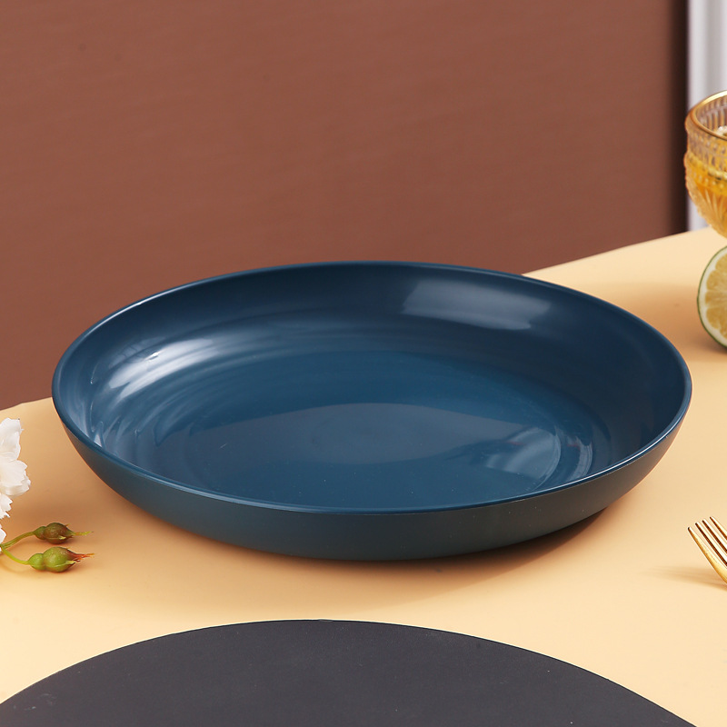 Inyahome onbreekbare dinerborden, herbruikbare borden voor de kantine, geschikt voor vaatwasser en magnetron, gemakkelijk schoon te maken, bpa-vrij, rood.: Groente / 6 inch