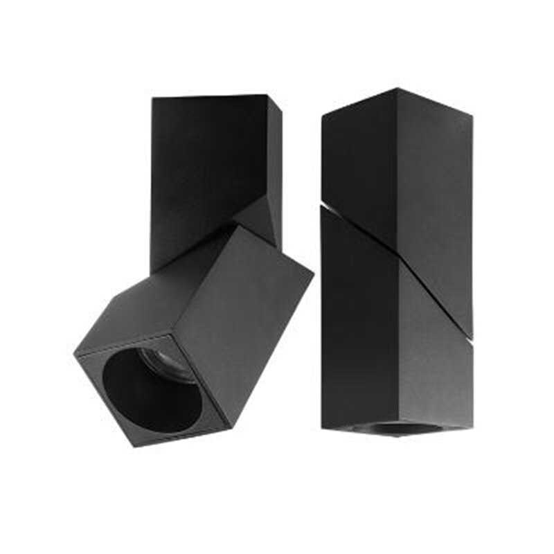 Led vierkante opvouwbare spot draaibaar plafond in scandinavische stijl minimalistische studio opbouw