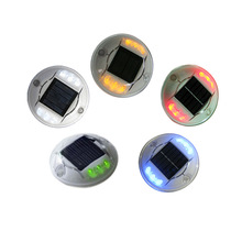 2 Unit/Pack, IP68 Led Reflecterende Solar Bestrating Markering Voor Rijbaan Veiligheid, Solar Road Stud