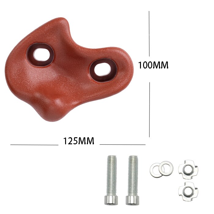 1PC Rock Climbing Holds for Kids, Adult Climbing Rock Wall Grips for Indoor and Outdoor Playground Play Set: Brown