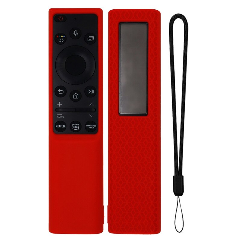 Coque de télécommande en Silicone pour Samsung QLED TV Smart, antichoc, contrôleur, TM1990C BN59-01311B BN59-01312B BN59-01311F: Red