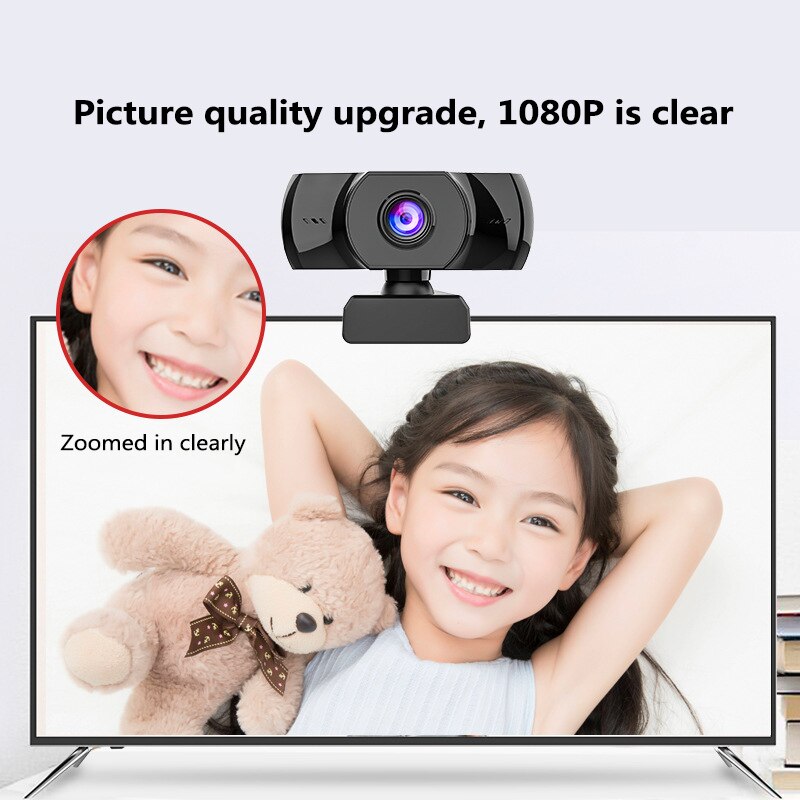 Full Hd 1080 P Webcam Video Bellen (Tot 1920*1080 Pixels) met Ingebouwde Hd Mic Usb Plug & Play Met Statief Breedbeeld Video