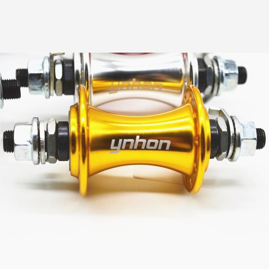 Ynhon 14-inch Folding Bike Wheels Hub 20-Hole V-brake 4 Sealed Bearing 9T Small Flywheel Freewheel 412 Wheelset Bicycle Hub