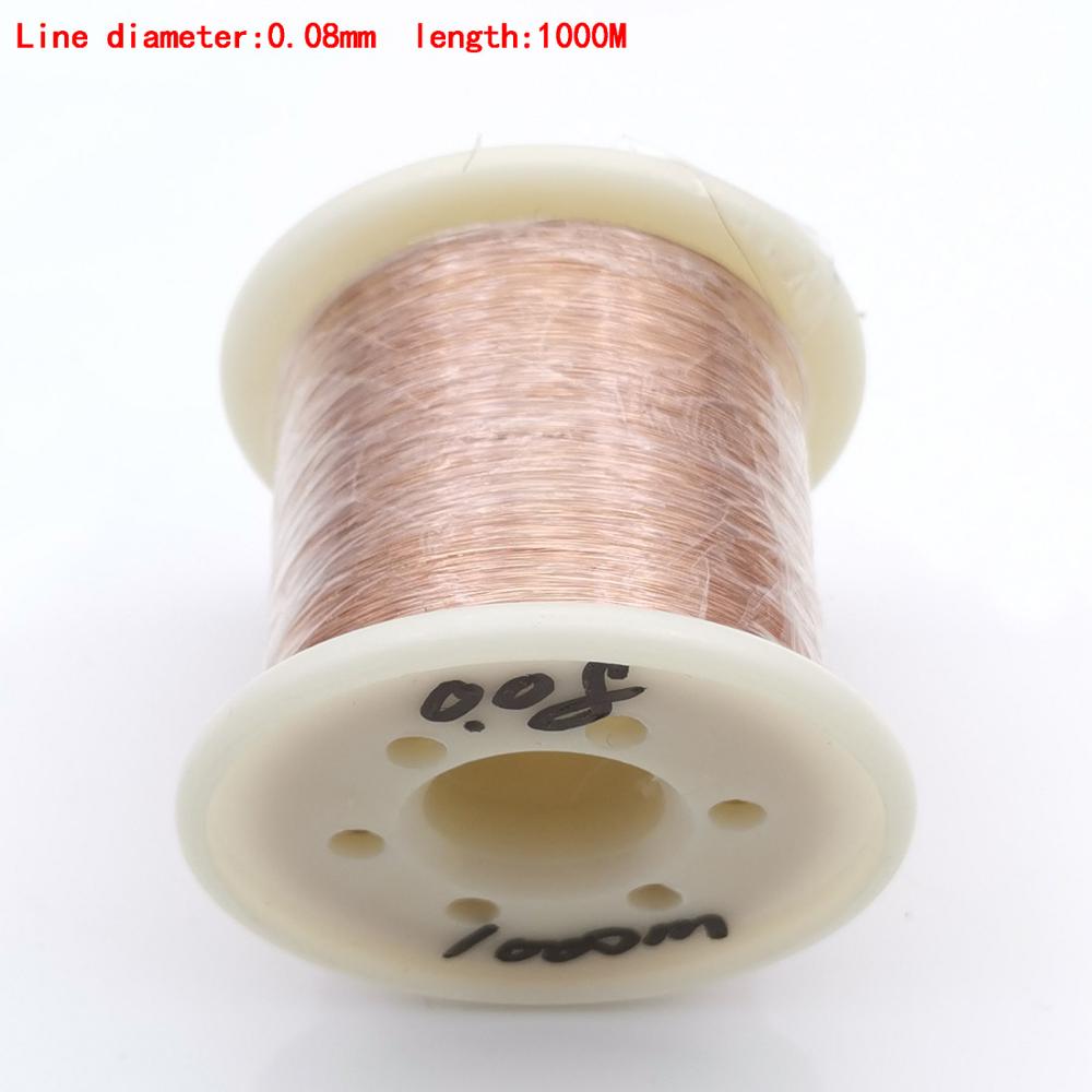 Qa -1-155 magnettråd 0.13mm 0.16/ 0.2 / 0.25mm 100g 2 uew emaljerad koppartråd magnetisk spolelindning elektromagnetisk induktion: 0.08mm 1000m