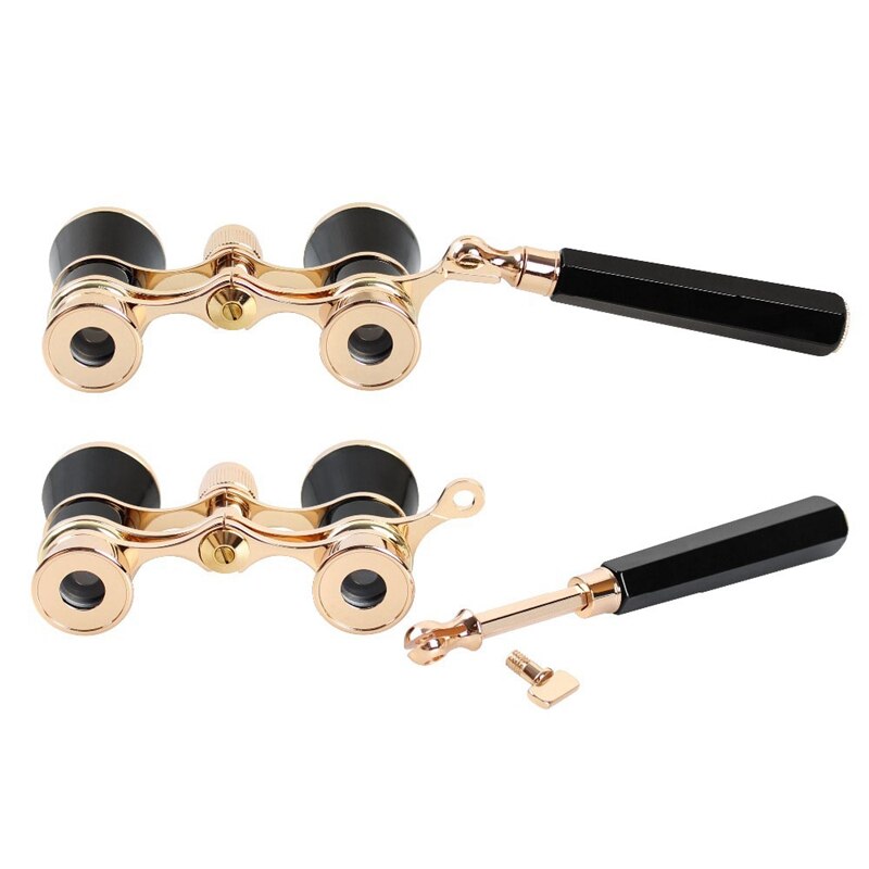 3X25 Opera Verrekijker Coated Lens Telescoop Opera Bril Gecoat Theater Glas Dame Glas Handvat Vrouwen Meisjes