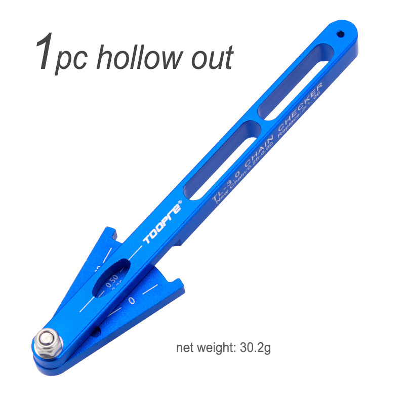 TOOPRE Bicycle Chain Wear Indicator Measurer Aluminum Alloy Chains Gauge Measurement Checker MTB Road Bike Repair Accurate Tool: Black