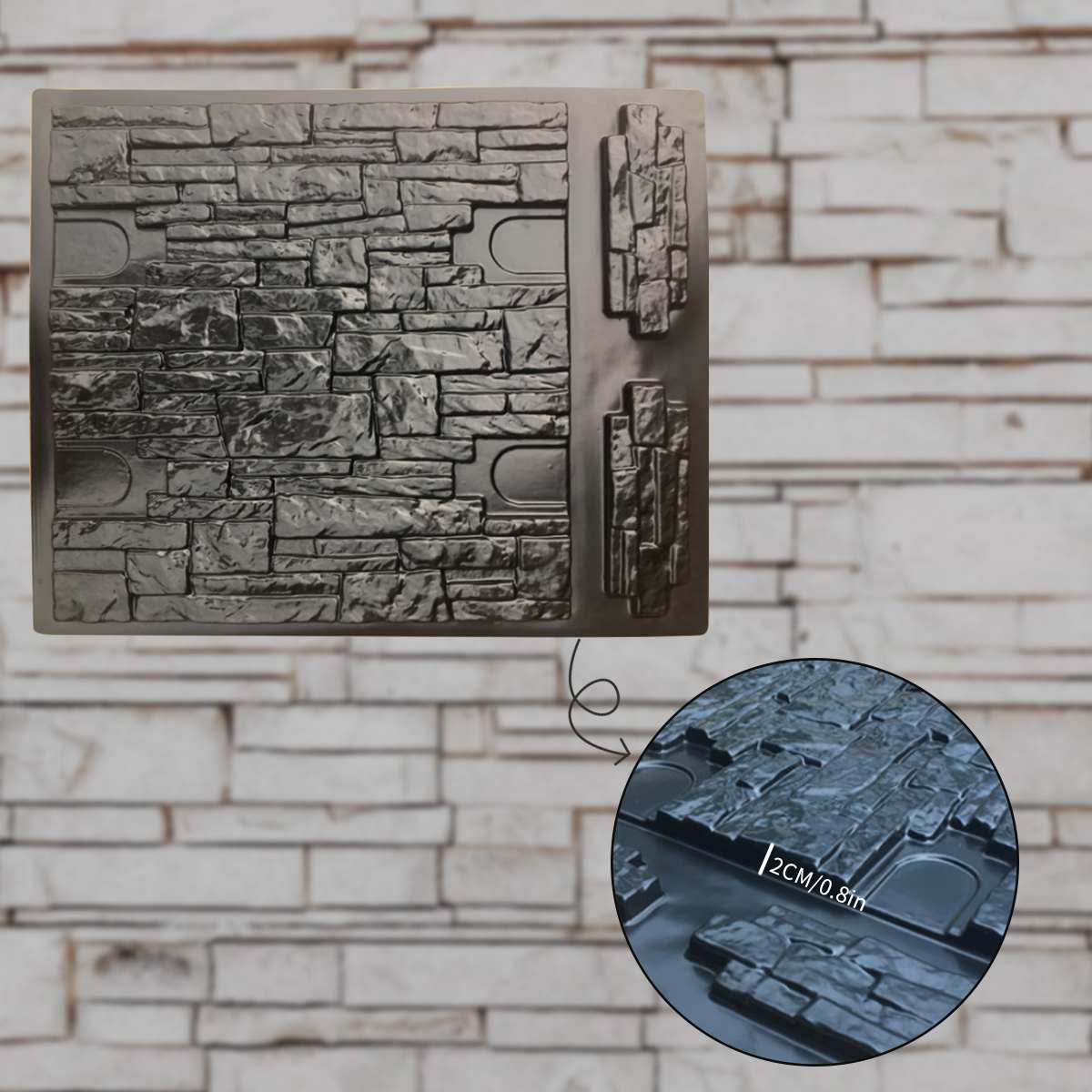 Cement wall brick mold wall decoration Garden House Wall Brick Concrete Molud DIY Brick Stone Tiles Mold Maker Embossed paving