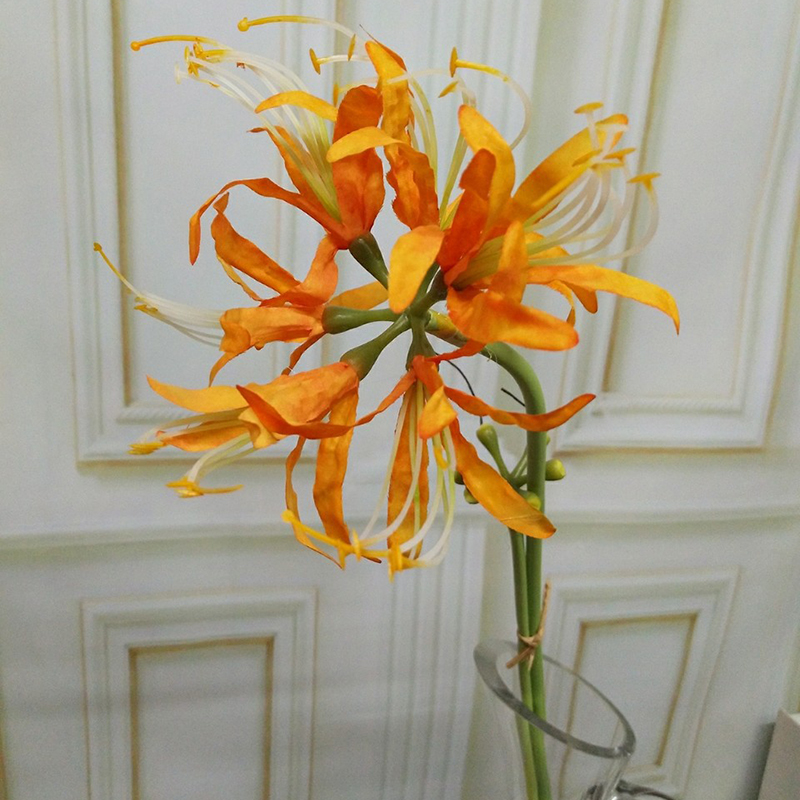 Fleurs artificielles higanbana, 2 fourchettes, simulation de branches d'orchidées, décoration de mariage à domicile