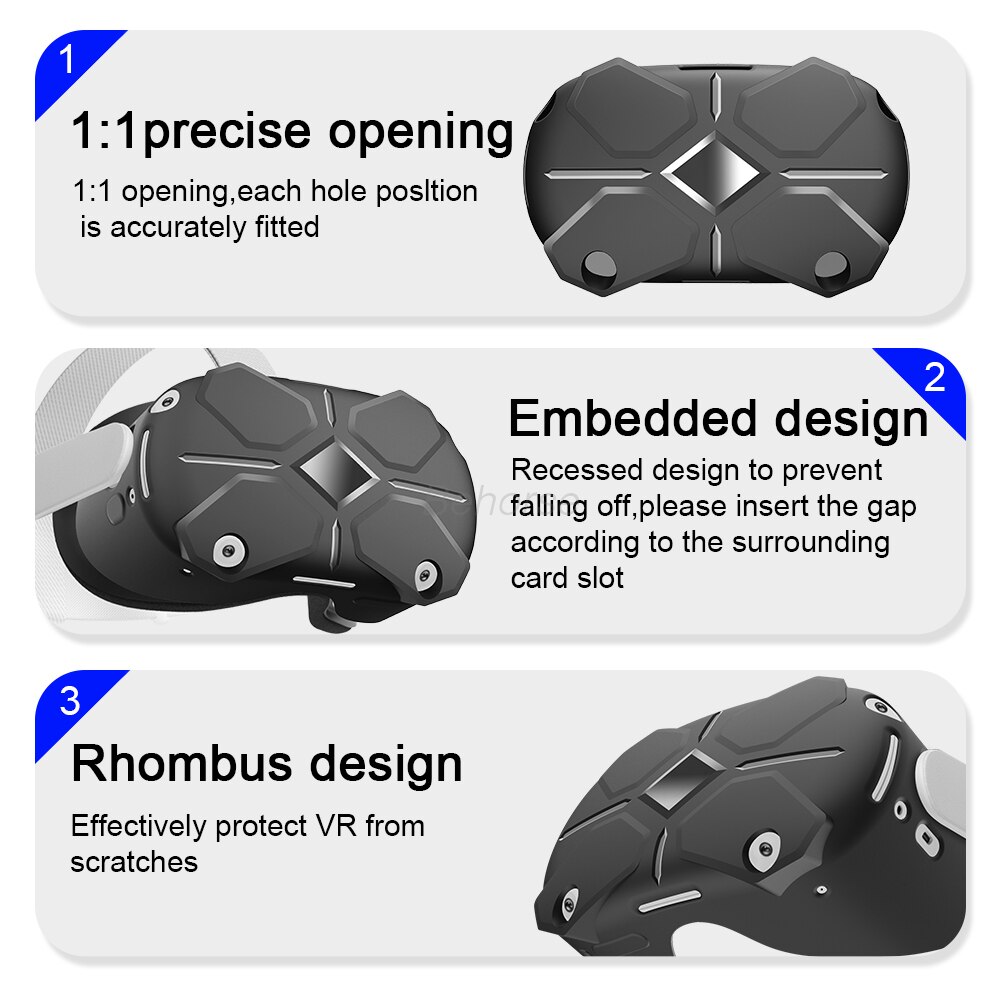 Vr Helm Siliconen Beschermhoes Voor Oculus Quest 2 Vr Gastheer Bescherming Shell Voor Oculus Quest 2 Vr Headset Accessoires