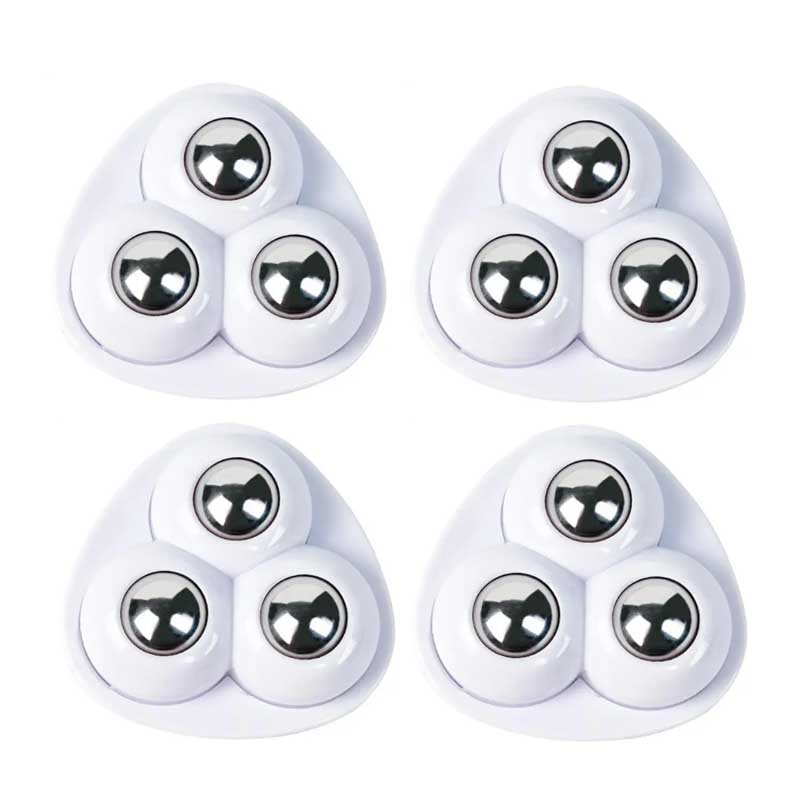 8pcs~4pcs Self-Adhesive Rollers For Furniture Universal Pulley Rotating Wheels Swivel Caster Wheel Roller for Box Skate Cabinet: 3 inch / WHITE
