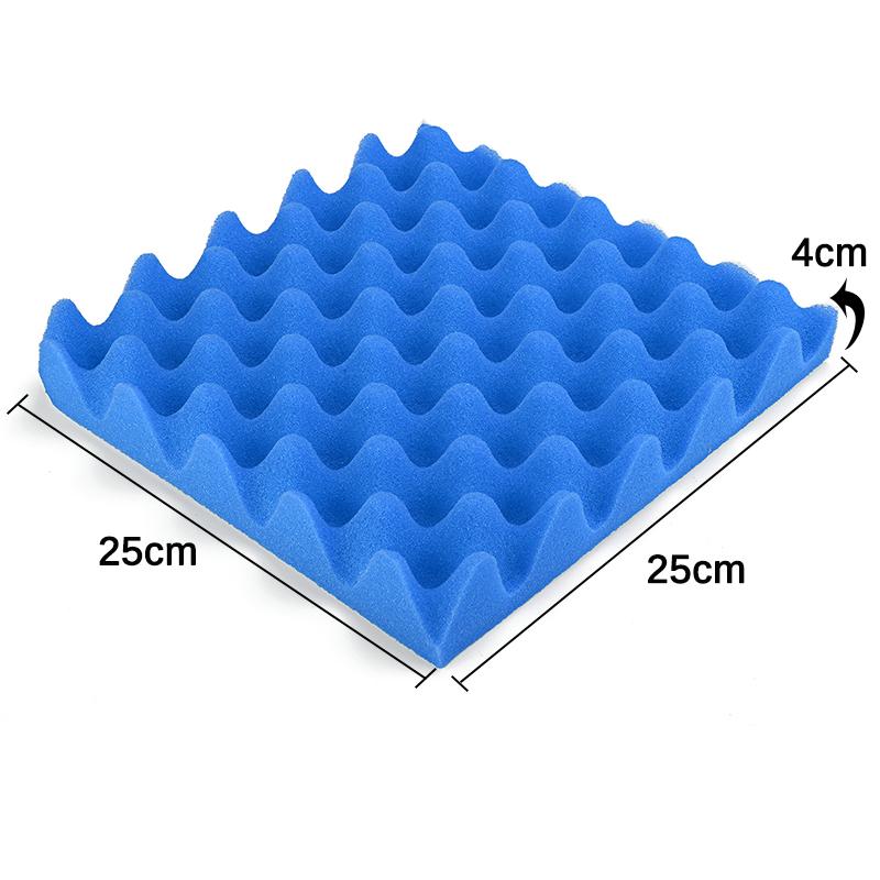 10pcs/set 25x25x4cm Sound-absorbing Sponge Soundproof Sponge Noise Insulation Foam Piano Drum Shed Room Classroom Wall Muffler