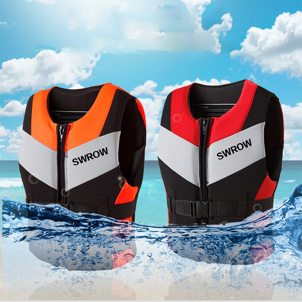 Adults Life Jacket Neoprene Safety Life Vest Water Sports Fishing Water Ski Vest Kayaking Boating Swimming Drifting Safety Vest