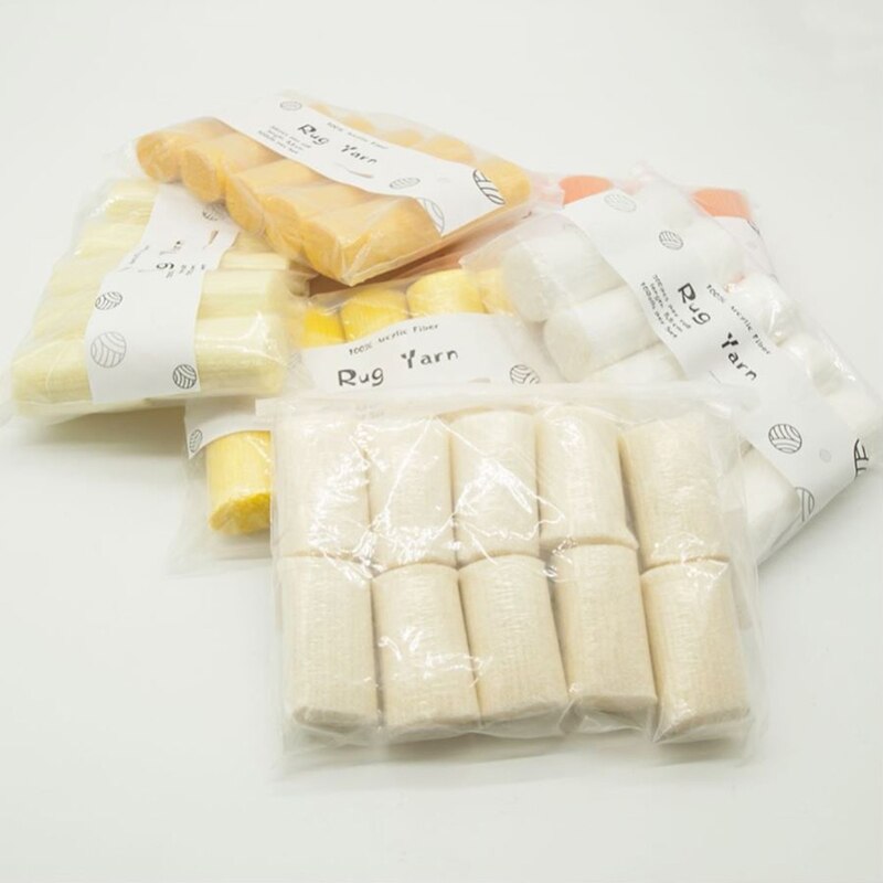 10 Rolls Pre-Cut Latch Hook Yarn Threads for Making Pillowcases Blanket Rug DIY