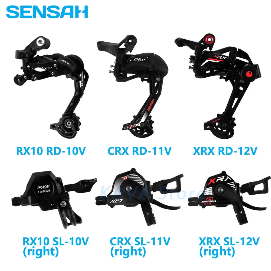 SENSAH-cambio de velocidades de bicicleta MTB RX10, 1x10 CRX, 1x11 XRX, 1x12, gatillo cambiador de velocidad, desviadores traseros 10/11/12s para M6000 M8000 M9100