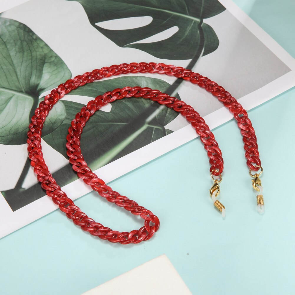 Skyrim – chaîne acrylique pour lunettes de soleil, porte-cordon, sangle de cou, pour femmes et hommes: Red - gold