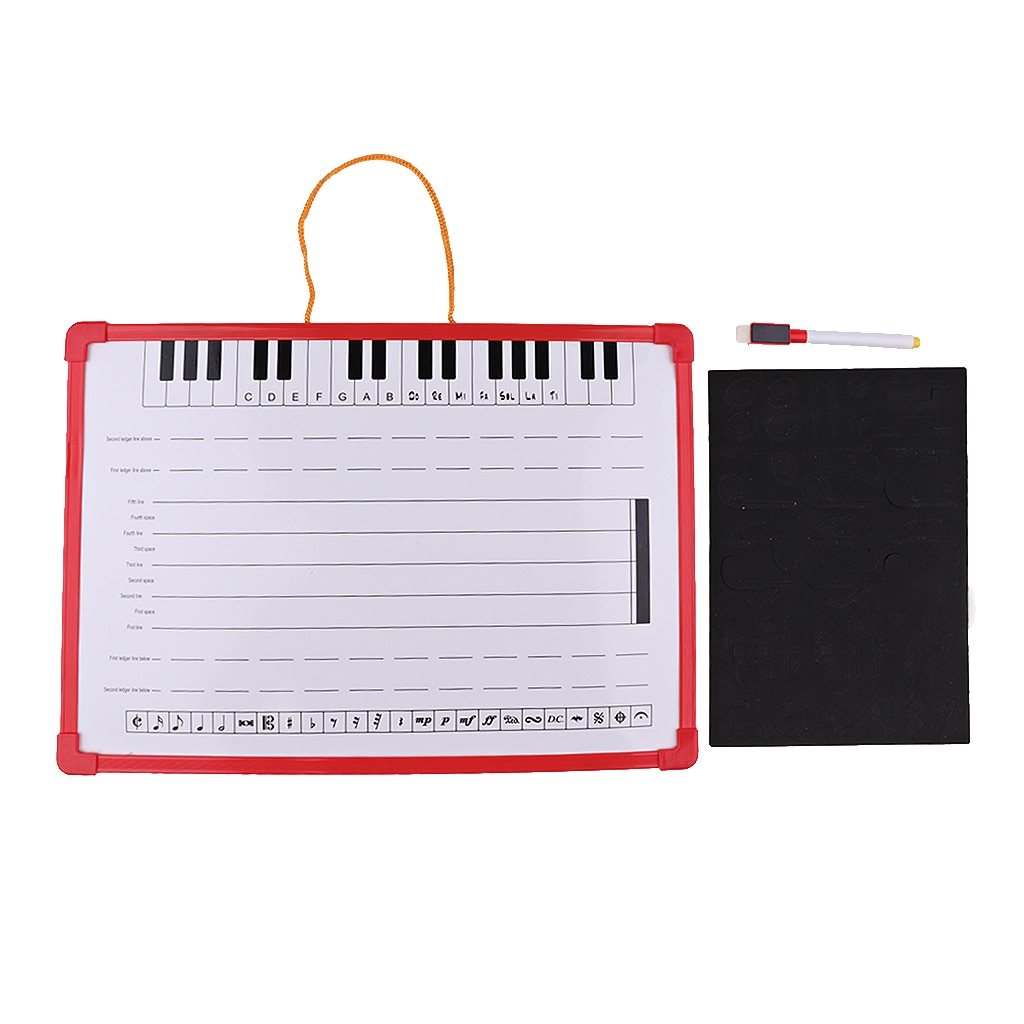 Music Notation Whiteboard Dry Erase Board with Music Staff Magnet 35x25cm for Stable Hanging