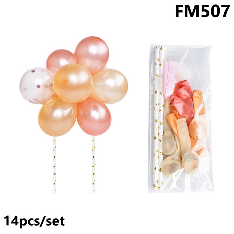 Balloons Cake Topper Cloud Shape Confetti Balloon Cake Topper With Paper Straw for Birthday Baby Shower Wedding Party Decoration: 10