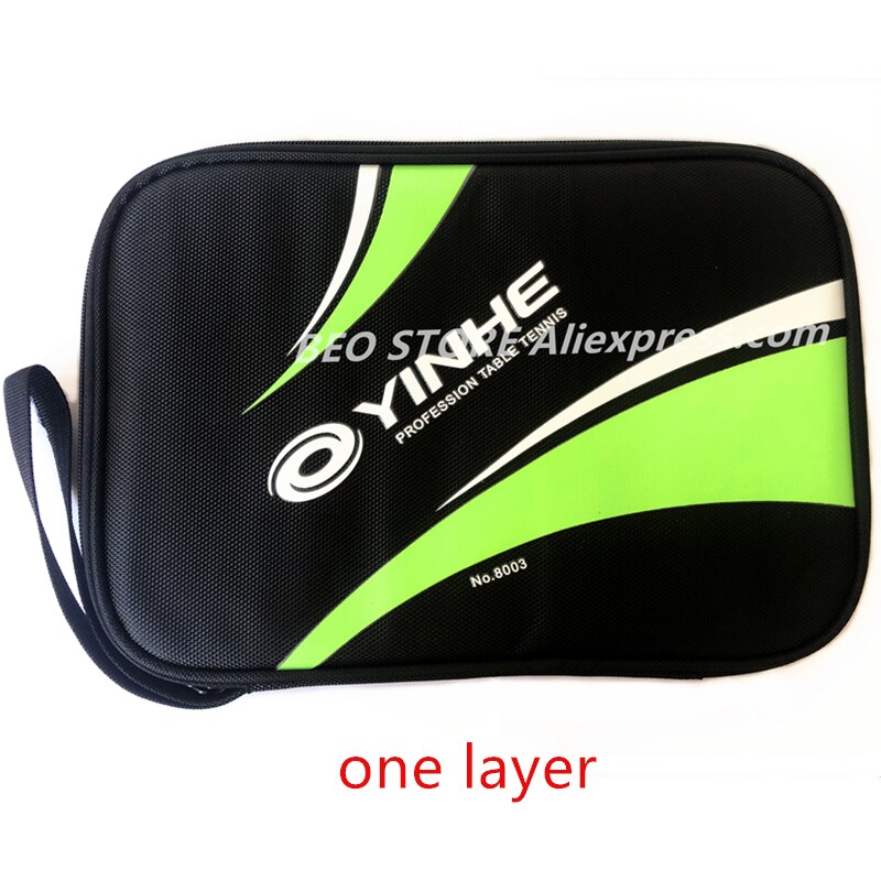 YINHE de raquetas de tenis bolsa para accesorios profesionales Ping Pong set de fundas de tenis de mesa: 1 layer black green
