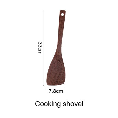 Non-stick Houten Spatel Kip Vleugel Hout Spatel Koken Schoppen 33Cm Lange Handvat Hout Koken Schop: Default Title