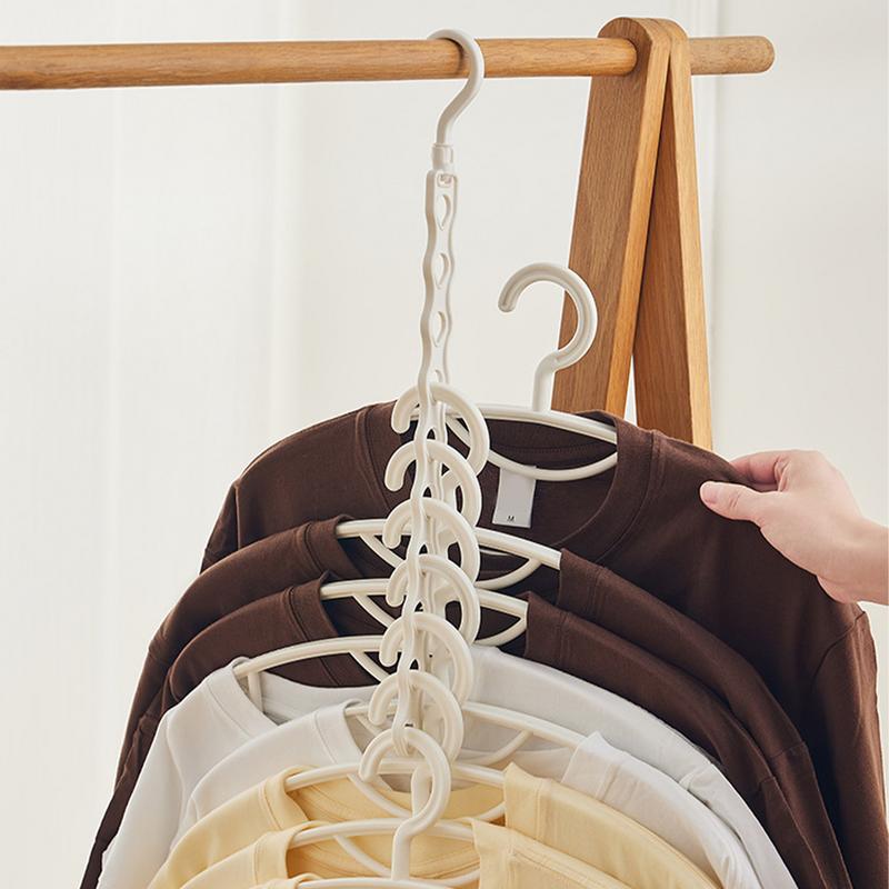 Perchas para camisas, armario que ahorra espacio, perchas ahorradoras de espacio para almacenamiento de ropa, Vertical de 10 orificios, ahorro de espacio, resistente