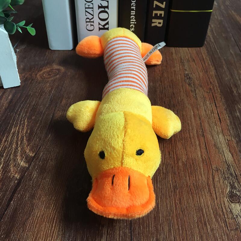Pet Play Toys Pet Dog Puppy Cat Squeaker Quack Sound Throw Toy Chew Play Interactive Toys Elephant Duck Pig: Duck