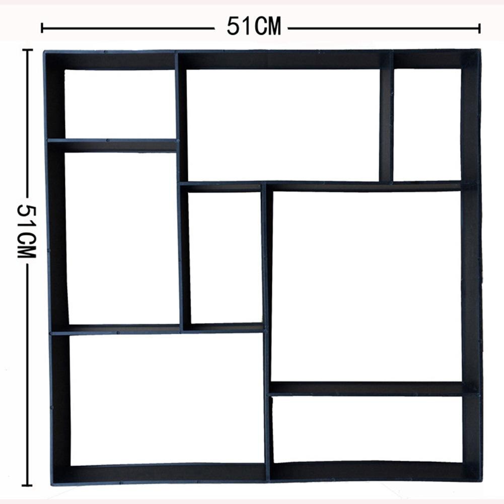 Molde para pavimento de jardín, pavimento de jardín DIY, pavimentación manual, Camino de piedras de ladrillo de cemento, moldes de hormigón, fabricante de caminos, herramientas de jardín reutilizables: C