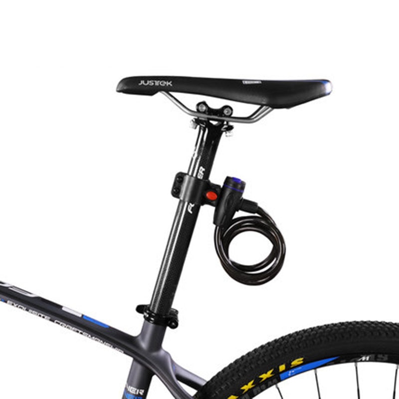 Candados de seguridad para bicicleta, Cable básico de autobobinado, combinación reiniciable, candados de bicicleta con soporte de montaje