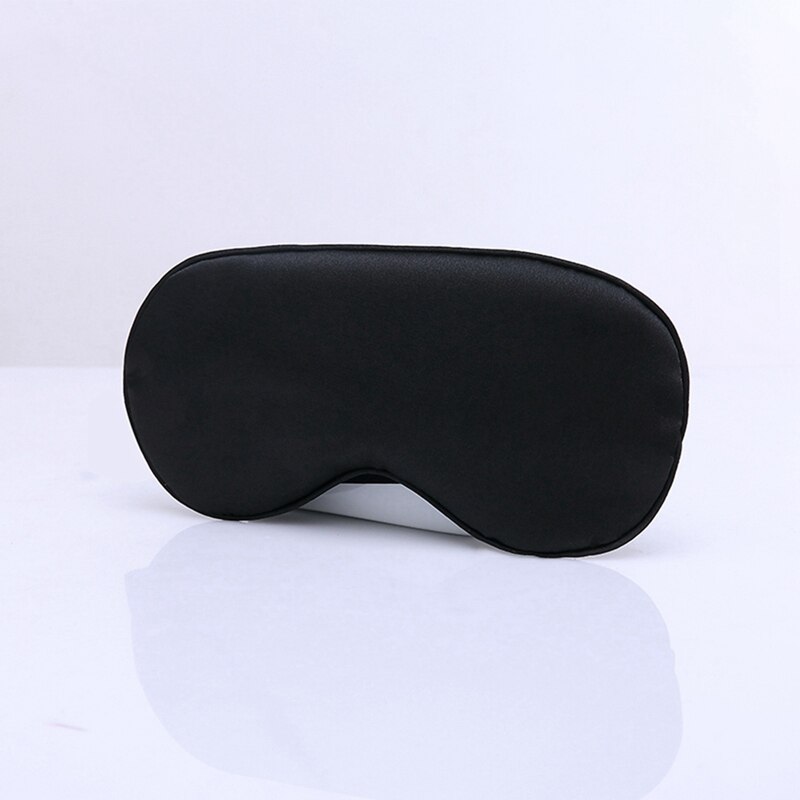 Pure Silk Double-Side Shading EyeShade Sleeping Eye Mask Cover Eyepatch Blindfolds Eyeshade Health Sleep Shield Light: BK