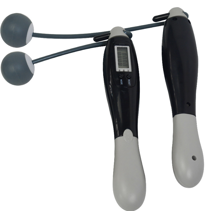 2022 digital sem fio contador de calorias pular corda esporte pesos exercício fitness corpo edifício sem fio digital pular cordas conjunto: Wireless ball black