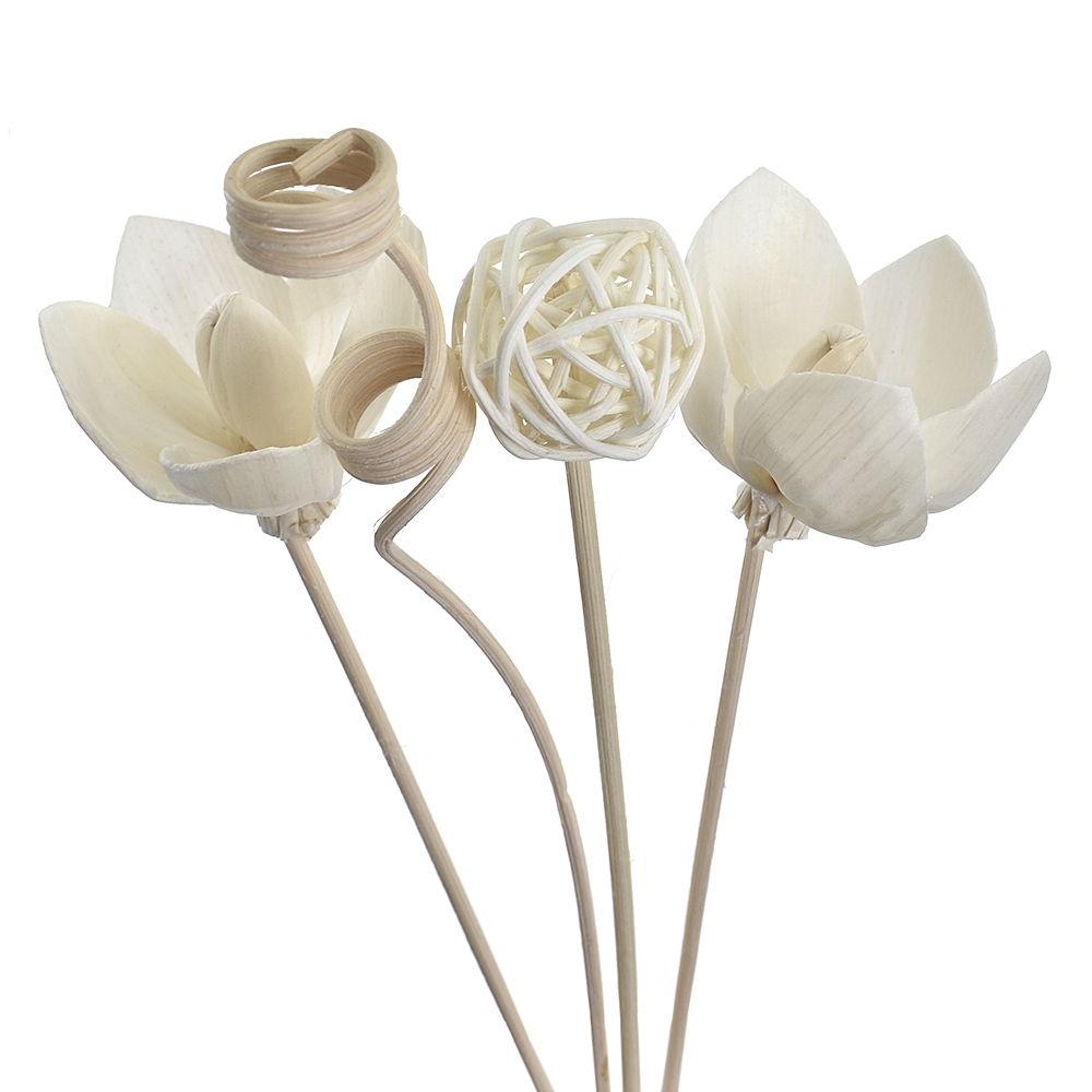 6 stk. /8 stk. /9 stk. kunstige blomster rattan rør duft aroma diffuser refill stick gør-det-selv blomster: Lavendel