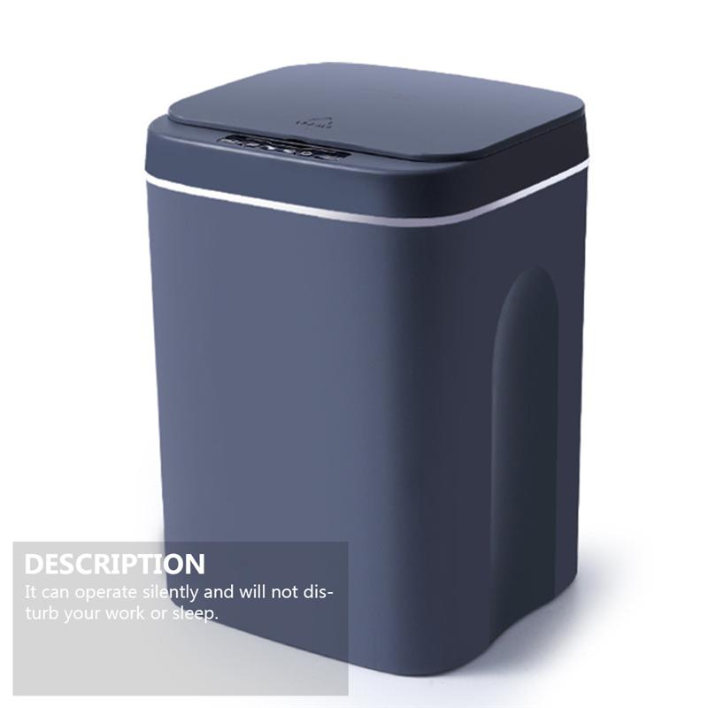 Household USB Charging Smart Trash Can Automatic Induction Dustbin with Lid