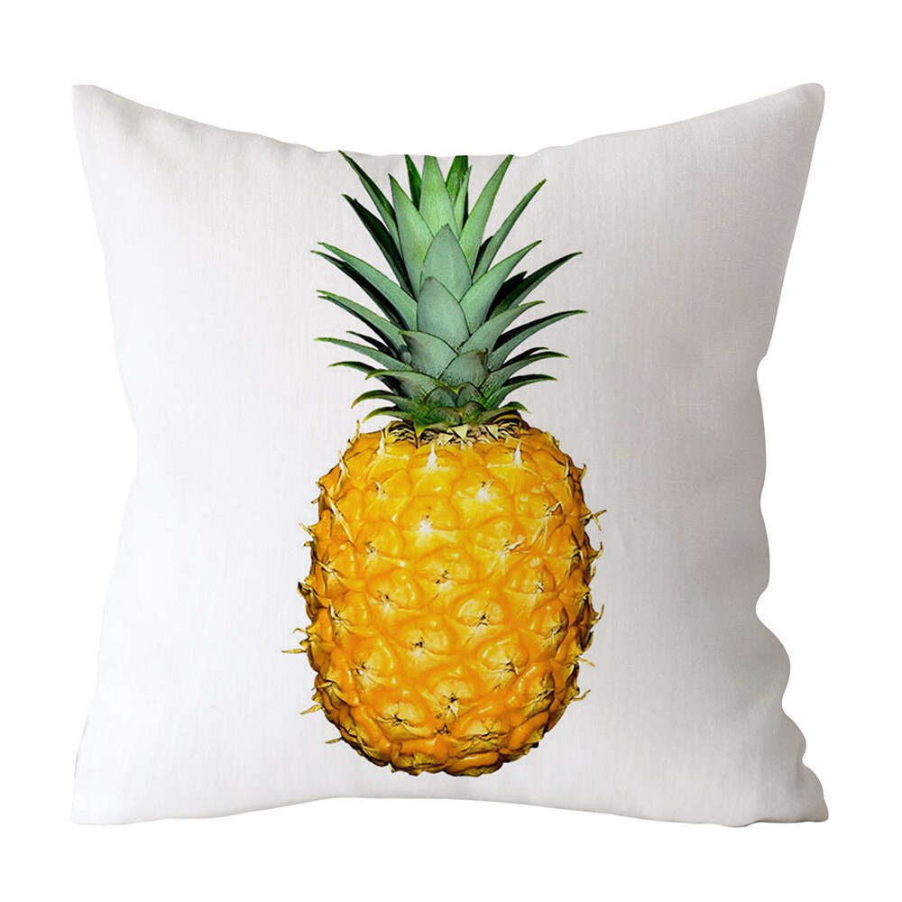 Geel Polyester Geometrische Kussen Ananas Kussen Decoratieve Kussen Voor Sofa Diy Gedrukt Kussen Seat Stoel Kussen