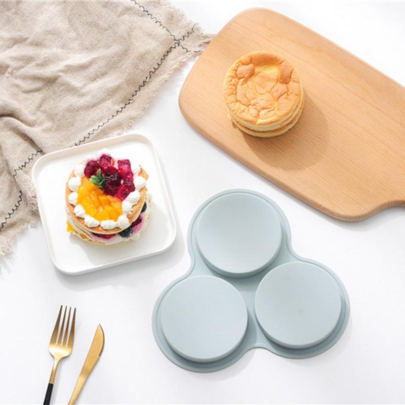 Air Friteuse Ei Mal Ronde Vorm Eieren Mal 3 Holte Non-Stick Siliconen Air Friteuse Eierpan Ei Steamer Kookmal Gebakken Ei Gereedschap