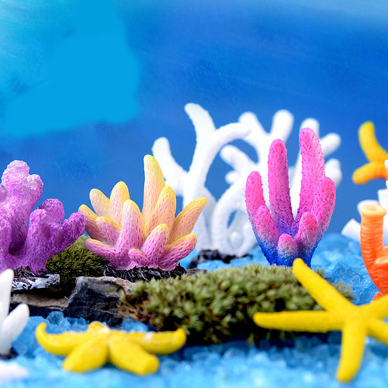 1 stuk kleurrijk kunstmatig koraalrif aquarium decoratie aquarium koraalsteen landschapsarchitectuur ornament diy accessoires