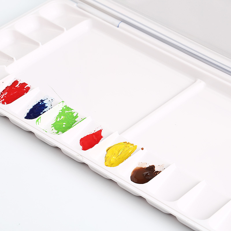 18/24 grid aquarel verf hydraterende kleur doos beginner draagbare verf doos volwassen kleur palet aquarel plaat art supplies