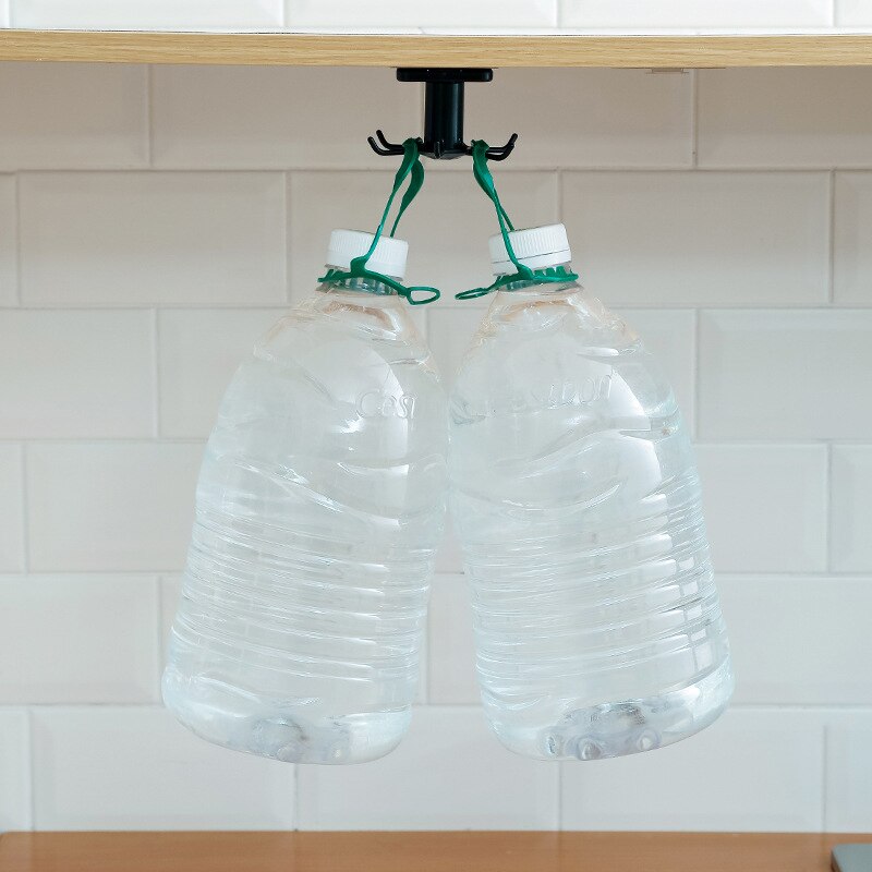 Hooks Kitchen Organizer Storage Kitchen Supplies Organizers Rotatable Rack Accessories Cabinet Organizer Hook Up Storage Rack