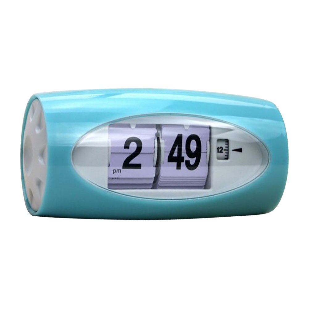 Auto Flip Clock Table Alarm Clock Kids Retro Classic Watch Home Bedroom Decor Desk Clock Digital Table Clock: Green