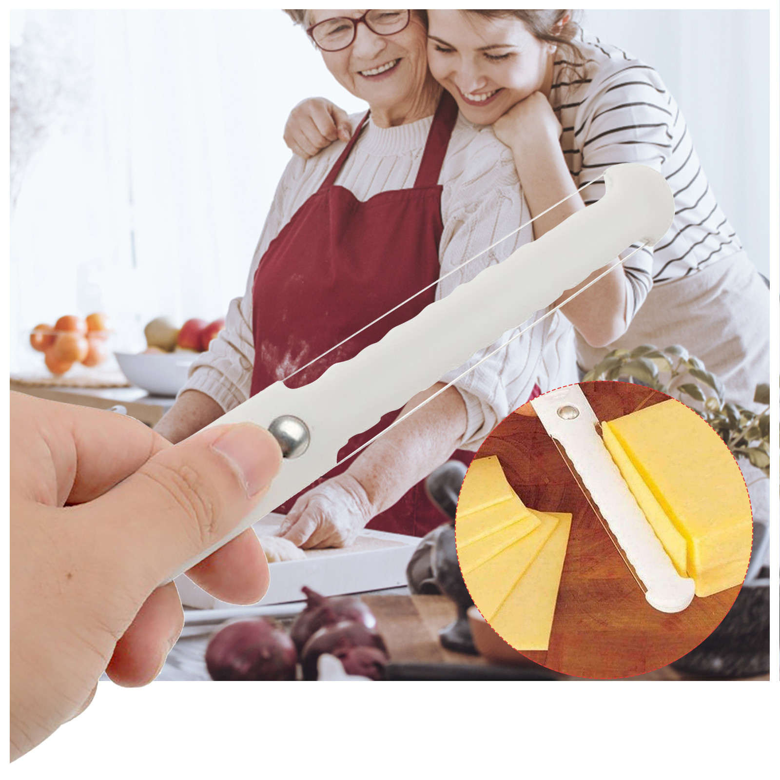 1Pcs Butter Cutter Cheese Slicer Cooking Tools Pizza Peeler Baking Accessories Wired Cheese Knife Kitchen Gadget Accessories #50