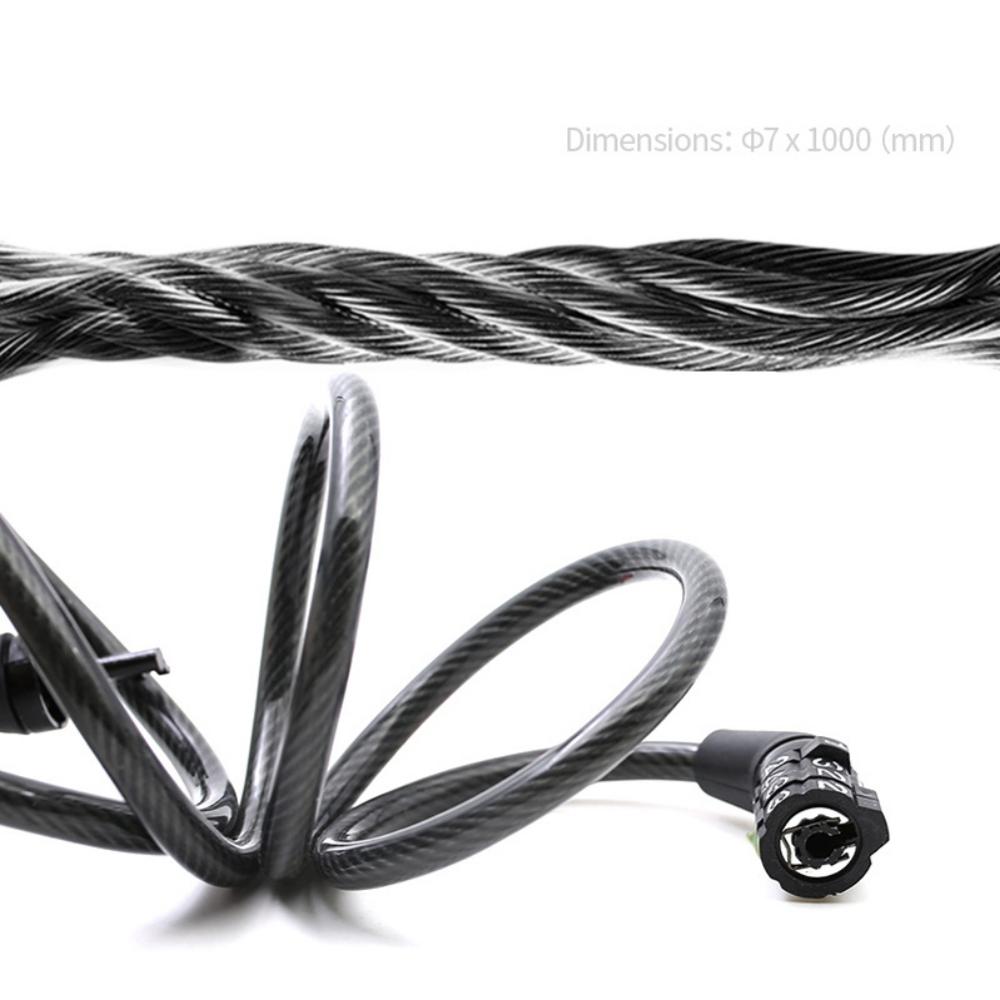 4-Digit Password Bike Combination Lock Bike Cable Lock Tough Security Coded Steel Wiring Bicycle Safety Lock