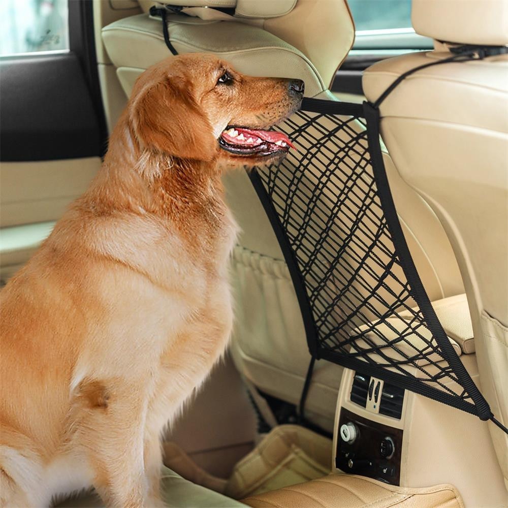 Auto Hond Barrière Seat Net Organizer Universele Stretchy Auto Achterbank Opslag #25