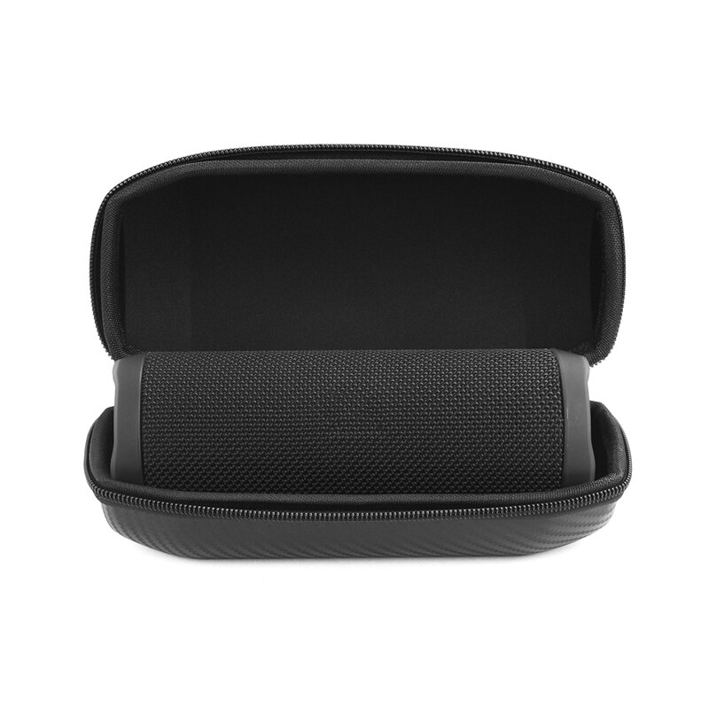 Khanka Hard Case draagtas draagtas voor JBL Flip 6 draagbare Bluetooth-luidspreker (met zwarte siliconen hoes