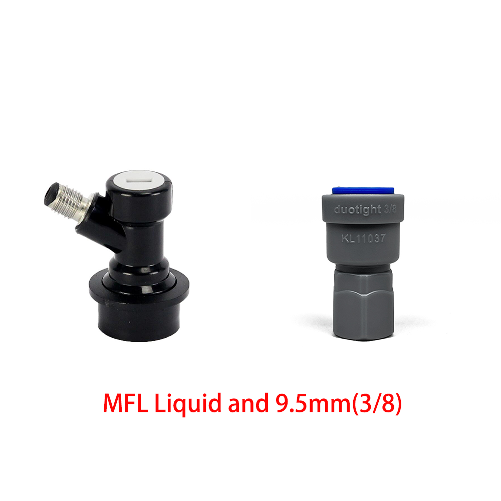 KegLand Ball Lock Keg Disconnect Liquid / Gas Connectors 1/4'' And duotight - FFL x 8mm(5/16) Or 9mm(5/8) Beer Home Brewing: Rose Red