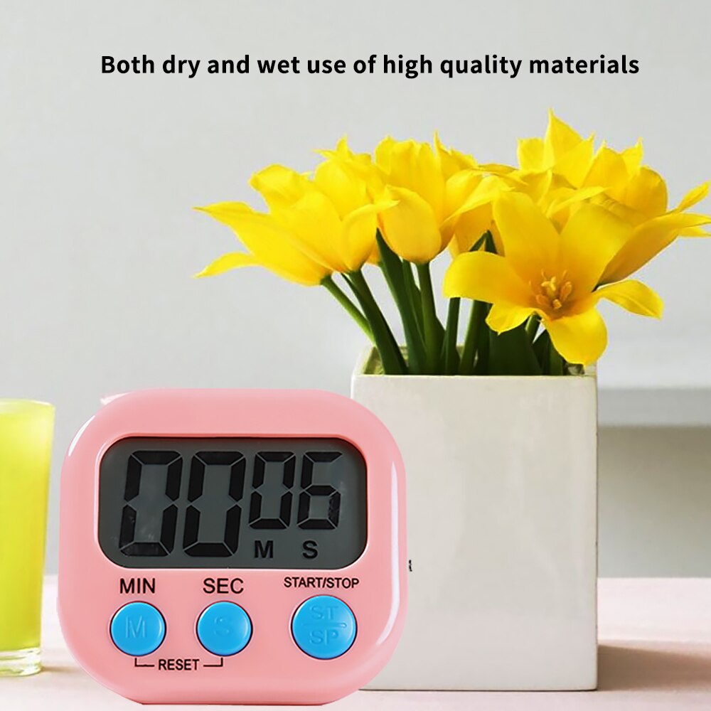 Large Magnetic LCD Digital Kitchen Countdown Timer Stopwatch Alarm With Stand Kitchen Timer Practical Cooking Alarm Clock