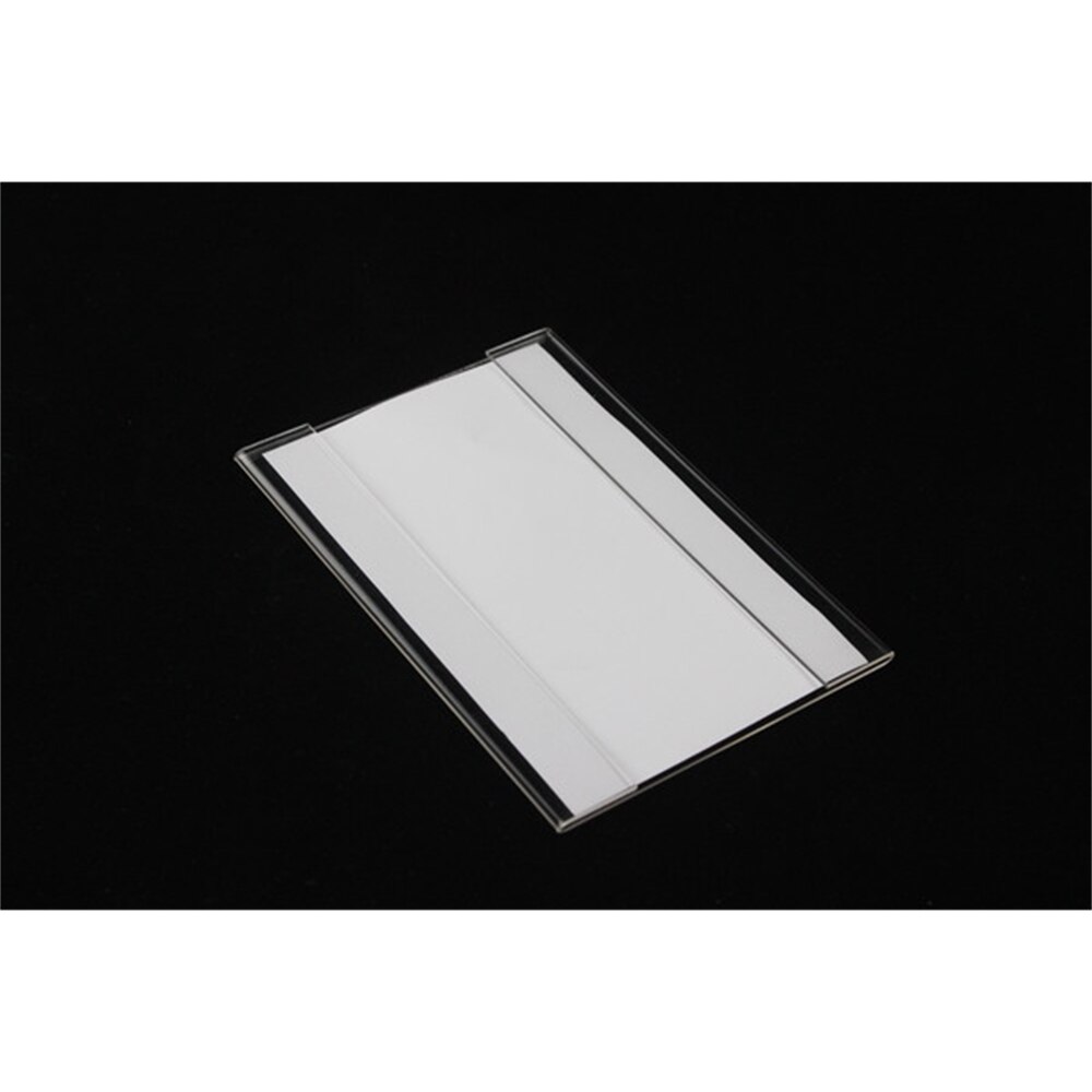 20pcs Clear Acrylic Wall Mount Shelf Sign Holder Price Card Tag Label Counter Top Display Stand With Adhesive Tape Sticker