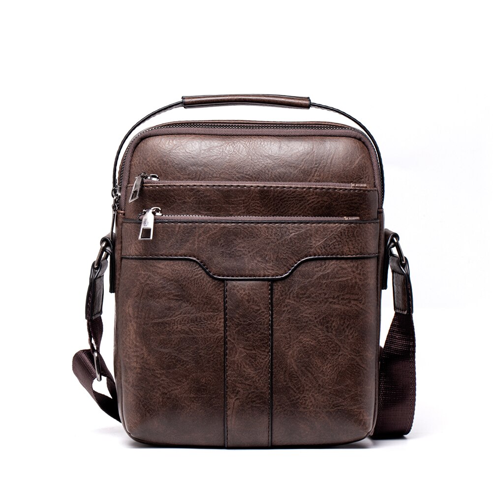 Heren leren zwarte aktetas zakelijke handtas casual reistas laptoptas heren zakelijke schoudertas: B