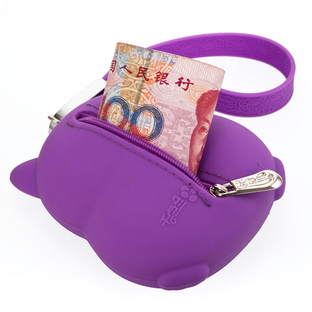 Silicone Cute Lucky Fortune Cat Vintage Coin Bags Wallet Women Key Case Bag Key Holder Purse Bag Organizer Bag