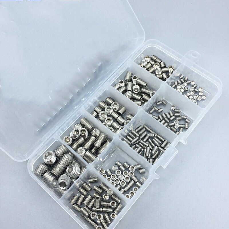 100PCS M3 M4 M5 M6 M8 Allen Head Hex Socket Set Screw Carpenter's Small Screw Furniture Wooden Box Hardware Accessories: 100PCS