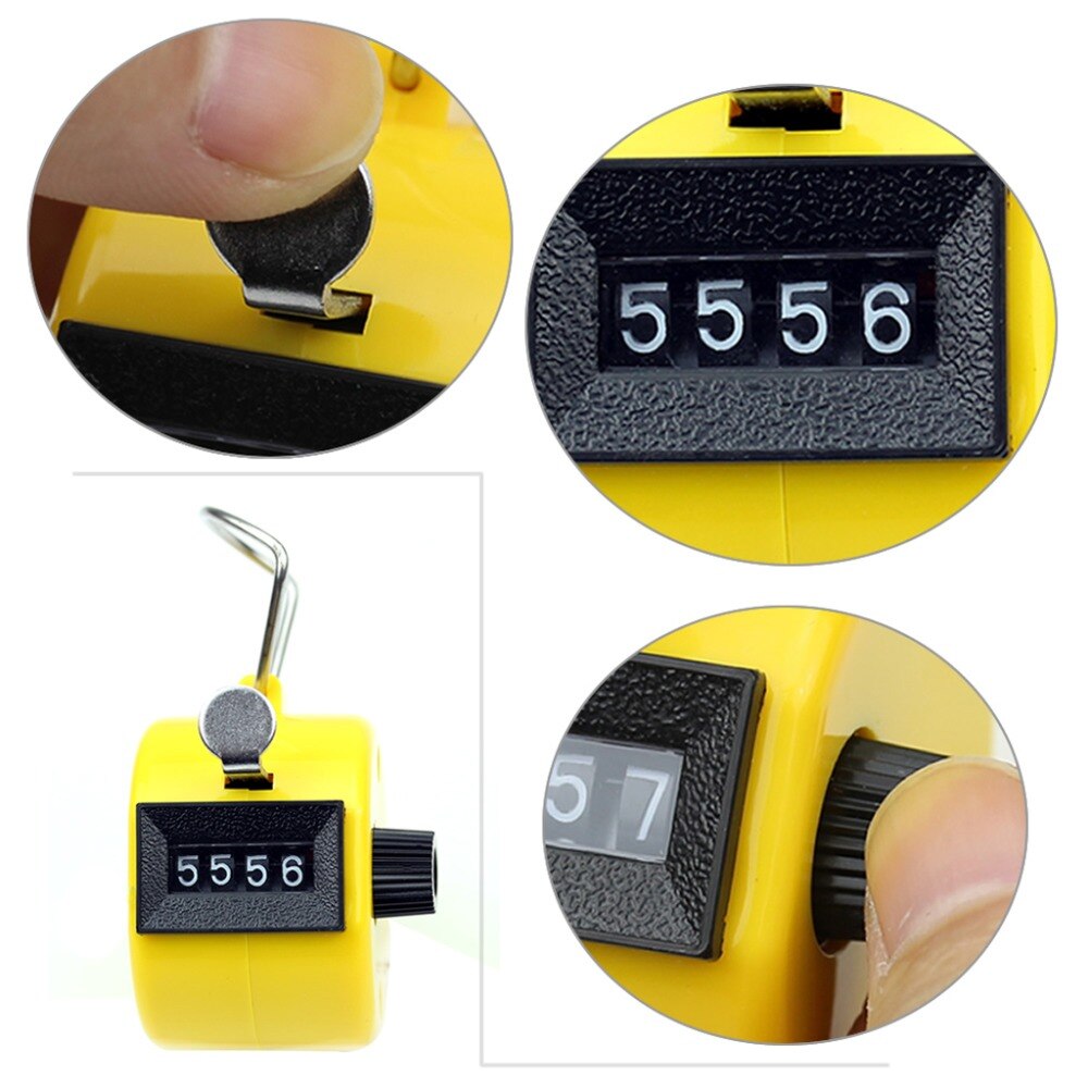 Digital håndholdt tally clicker counter 4 cifret nummer clicker golf chrome  h20
